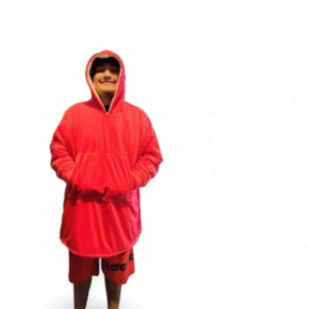 Men's Red Hooded Sweater